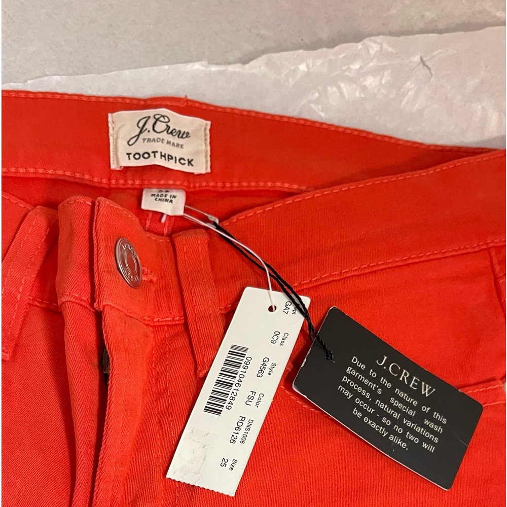 J.Crew red size 25 jeans - Picture 7 of 7